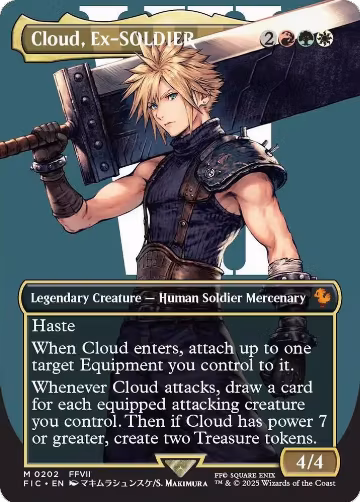 Cloud, Ex-SOLDIER (Borderless) (202), Commander: FINAL FANTASY — Magic card price