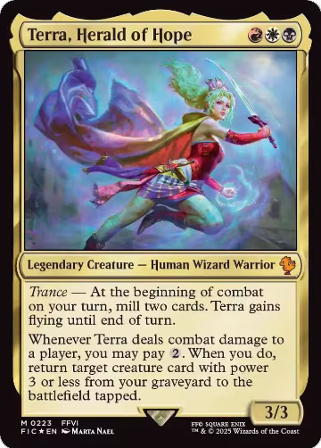 Terra, Herald of Hope (Surge Foil) (223), Commander: FINAL FANTASY — Magic card price