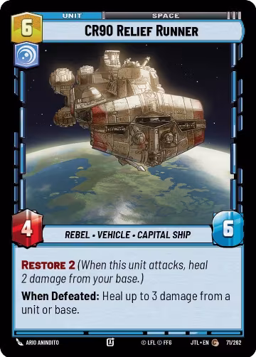 CR90 Relief Runner (071/262), Jump to Lightspeed — Star Wars card price