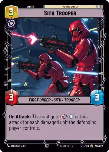 Sith Trooper (238/262), Jump to Lightspeed — Star Wars card price