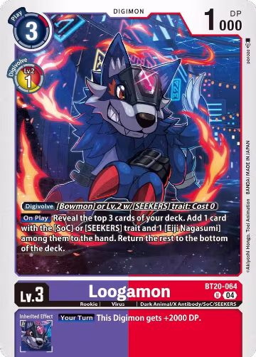 Loogamon (BT20-064 U), Release Special Booster 2.5 Celebration Event Cards — Digimon card price