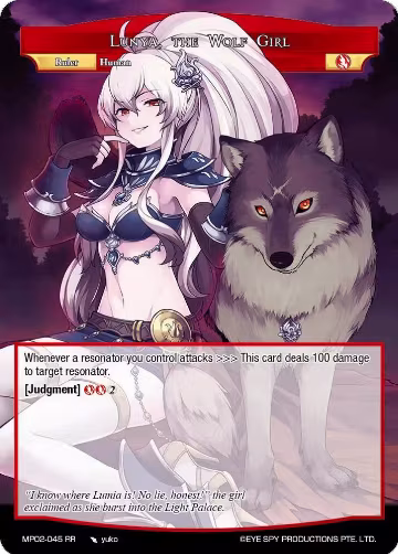 Lunya, the Wolf Girl // Nyarlathotep, the True False Legend (MP02-045 JR), Masterpiece Collection 02 "Fates Reunited!" — Force of Will card price