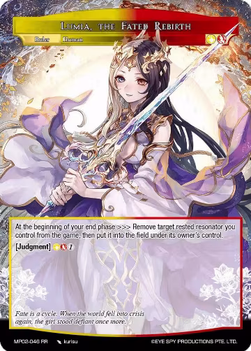 Lumia, the Fated Rebirth // Lumia, Saint of the Crimson Lotus (MP02-046 JR), Masterpiece Collection 02 "Fates Reunited!" — Force of Will card price