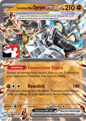 Cornerstone Mask Ogerpon ex - 112/167 (112/167), Prize Pack Series Cards — Pokémon card price