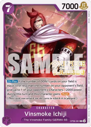 Vinsmoke Ichiji (Judge Pack Vol. 5) (OP06-061), One Piece Promotion Cards — One Piece card price