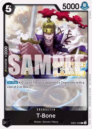 T-Bone (Judge Pack Vol. 5) (EB01-049), One Piece Promotion Cards — One Piece card price
