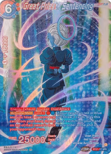 Great Priest, Sentencing (SPR) (BT27-117), History of Z — DB Super card price