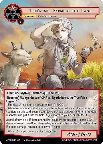 Thir'ahmh, Farming the Land (MP02-048 MR), Masterpiece Collection 02 "Fates Reunited!" — Force of Will card price