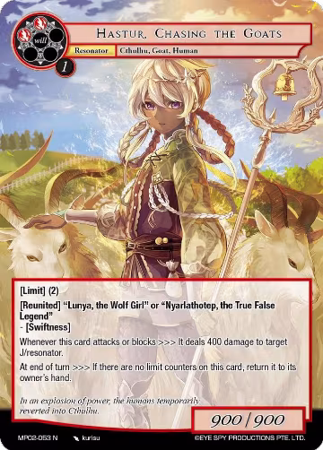 Hastur, Chasing the Goats (MP02-053 N), Masterpiece Collection 02 "Fates Reunited!" — Force of Will card price