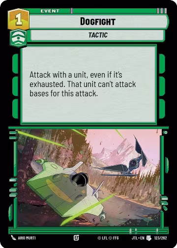 Dogfight (123/262), Jump to Lightspeed — Star Wars card price