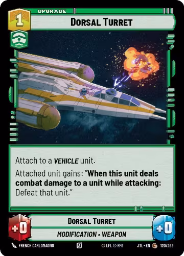 Dorsal Turret (120/262), Jump to Lightspeed — Star Wars card price