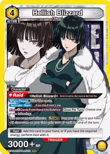 Hellish Blizzard (023) (UE06BT/OPM-1-023), One Punch Man — Union Arena card price