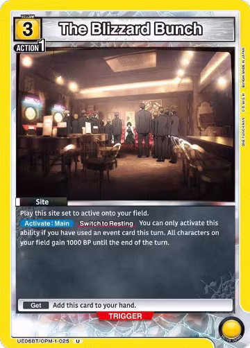 The Blizzard Bunch (UE06BT/OPM-1-025), One Punch Man — Union Arena card price