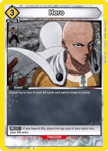 Hero (UE06BT/OPM-1-032), One Punch Man — Union Arena card price