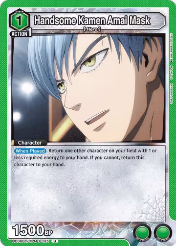 Handsome Kamen Amai Mask (UE06BT/OPM-1-035), One Punch Man — Union Arena card price