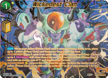 Wickedest Clan (Gold-Stamped) (BT27-070), History of Z — DB Super card price
