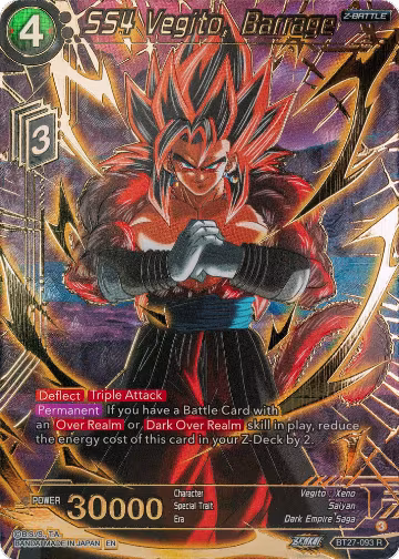 SS4 Vegito, Barrage (Gold-Stamped) (BT27-093), History of Z — DB Super card price