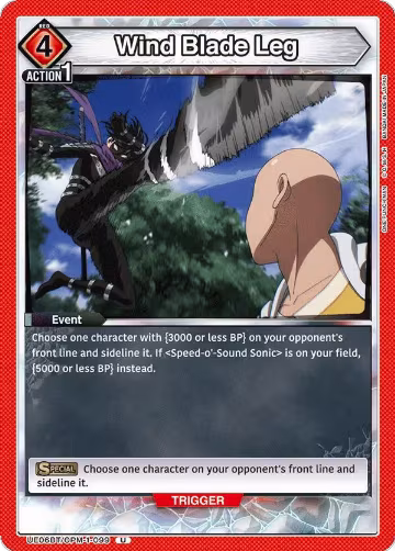 Wind Blade Leg (UE06BT/OPM-1-099), One Punch Man — Union Arena card price