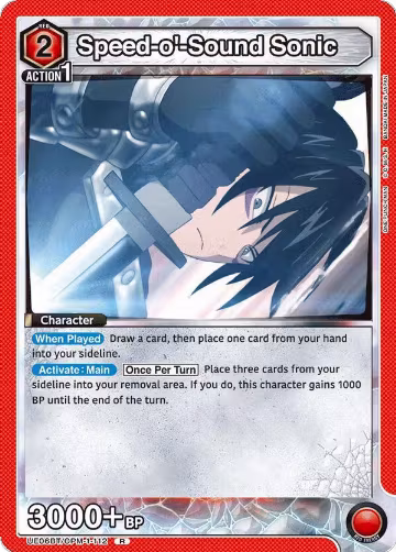 Speed-o'-Sound Sonic (112) (UE06BT/OPM-1-112), One Punch Man — Union Arena card price