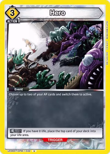 Hero (UE06ST/OPM-1-032), One Punch Man Starter Deck — Union Arena card price
