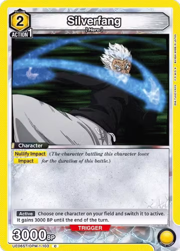 Silverfang (103) (UE06ST/OPM-1-103), One Punch Man Starter Deck — Union Arena card price