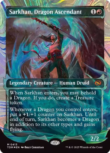 Sarkhan, Dragon Ascendant (0413) (Showcase) (Halo Foil) (413), Tarkir: Dragonstorm — Magic card price