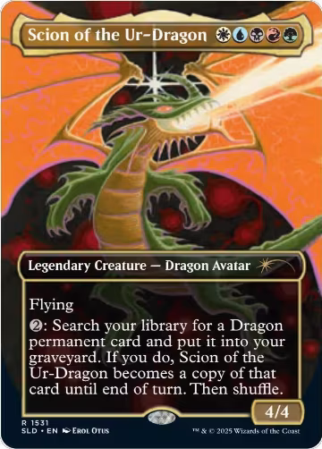 Scion of the Ur-Dragon (Rainbow Foil) (1531), Secret Lair Drop Series — Magic card price