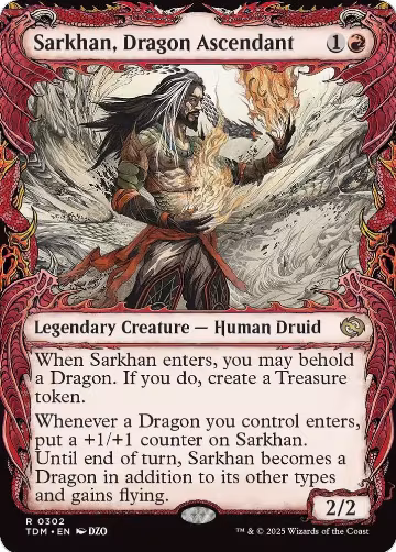Sarkhan, Dragon Ascendant (0302) (Showcase) (302), Tarkir: Dragonstorm — Magic card price