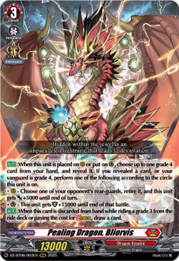 Pealing Dragon, Bliorvis (DZ-BT06/003EN), DZ-BT06: Generation Dragenesis — Vanguard card price