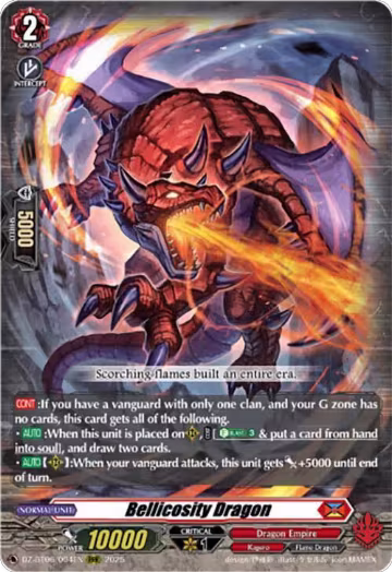 Bellicosity Dragon (DZ-BT06/004EN), DZ-BT06: Generation Dragenesis — Vanguard card price