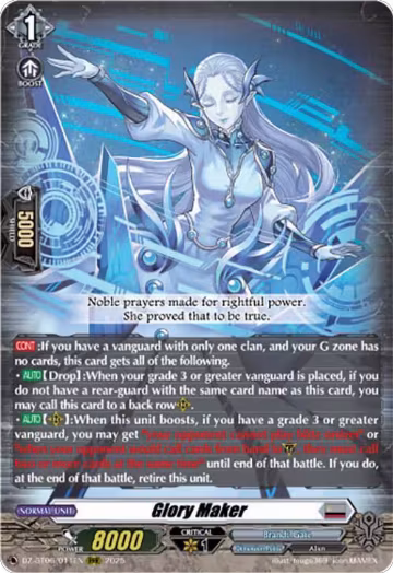 Glory Maker (DZ-BT06/011EN), DZ-BT06: Generation Dragenesis — Vanguard card price