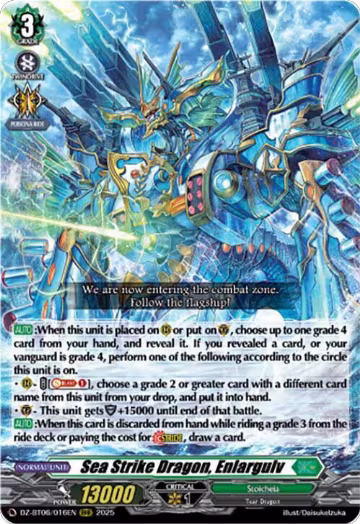 Sea Strike Dragon, Enlargulv (DZ-BT06/016EN), DZ-BT06: Generation Dragenesis — Vanguard card price