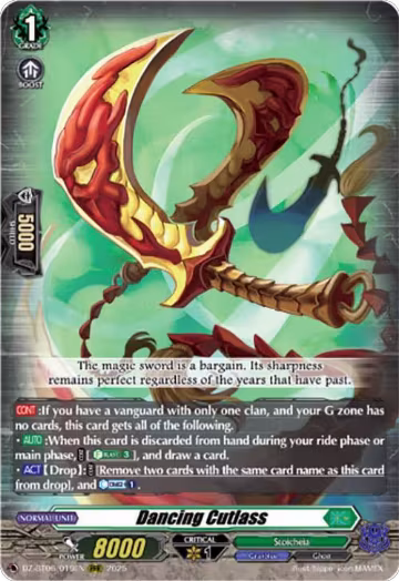 Dancing Cutlass (DZ-BT06/019EN), DZ-BT06: Generation Dragenesis — Vanguard card price