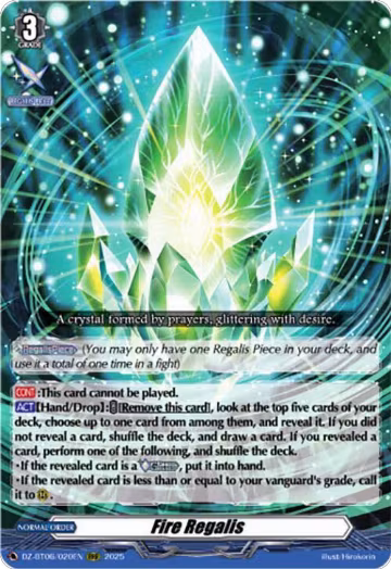 Fire Regalis (DZ-BT06/020EN), DZ-BT06: Generation Dragenesis — Vanguard card price