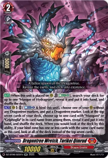 Dragontree Wretch, Torikei Qimrud (DZ-BT06/022EN), DZ-BT06: Generation Dragenesis — Vanguard card price