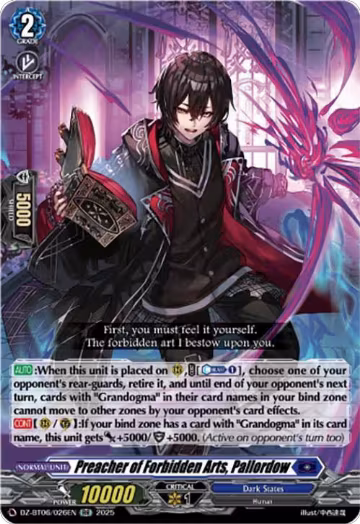 Preacher of Forbidden Arts, Pallordow (DZ-BT06/026EN), DZ-BT06: Generation Dragenesis — Vanguard card price
