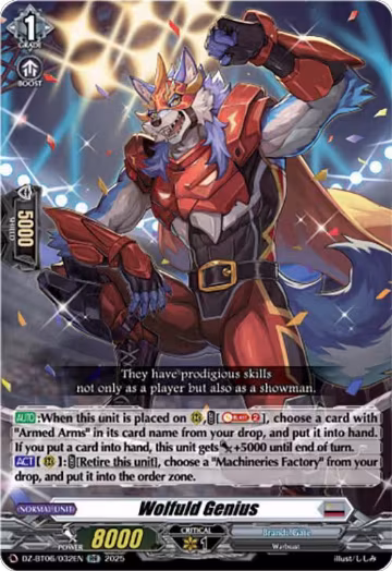 Wolfuld Genius (DZ-BT06/032EN), DZ-BT06: Generation Dragenesis — Vanguard card price
