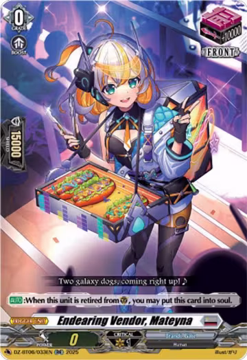 Endearing Vendor, Mateyna (DZ-BT06/033EN), DZ-BT06: Generation Dragenesis — Vanguard card price
