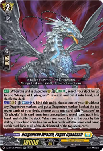 Dragontree Wretch, Pegas Dyeshach (DZ-BT06/036EN), DZ-BT06: Generation Dragenesis — Vanguard card price