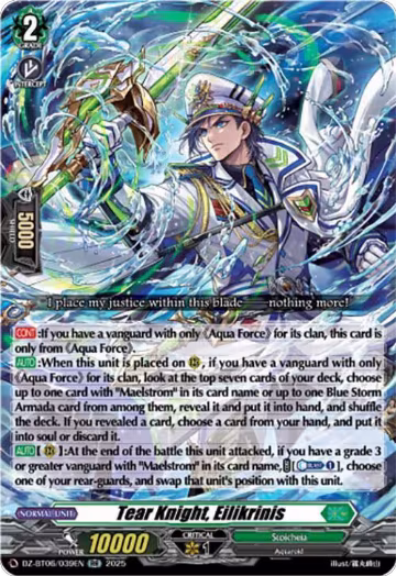 Tear Knight, Eilikrinis (DZ-BT06/039EN), DZ-BT06: Generation Dragenesis — Vanguard card price