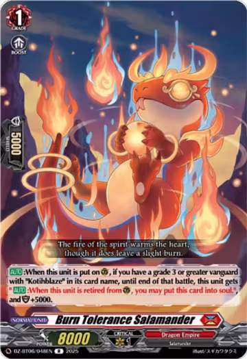 Burn Tolerance Salamander (DZ-BT06/048EN), DZ-BT06: Generation Dragenesis — Vanguard card price