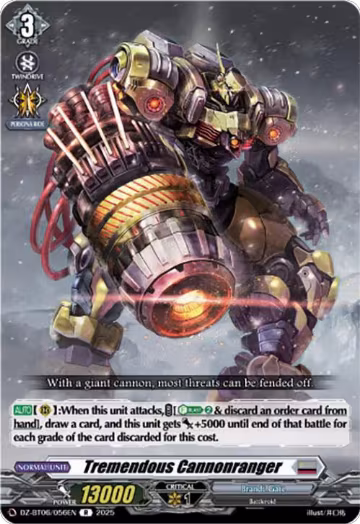Tremendous Cannonranger (DZ-BT06/056EN), DZ-BT06: Generation Dragenesis — Vanguard card price