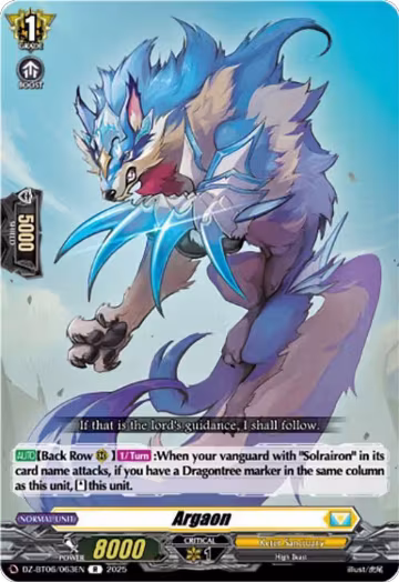 Argaon (DZ-BT06/063EN), DZ-BT06: Generation Dragenesis — Vanguard card price
