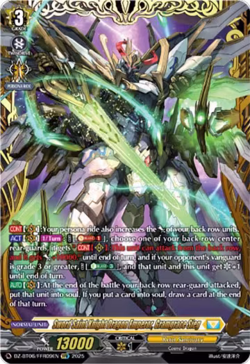 Sword Saint Knight Dragon Emperor, Gramgrace Sieg (FFR) (DZ-BT06/FFR09EN), DZ-BT06: Generation Dragenesis — Vanguard card price