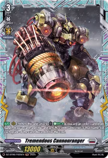 Tremendous Cannonranger (FR) (DZ-BT06/FR25EN), DZ-BT06: Generation Dragenesis — Vanguard card price