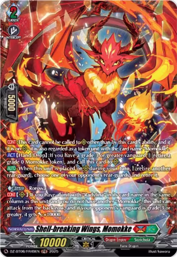 Shell-breaking Wings, Momokke (FR) (DZ-BT06/FR49EN), DZ-BT06: Generation Dragenesis — Vanguard card price