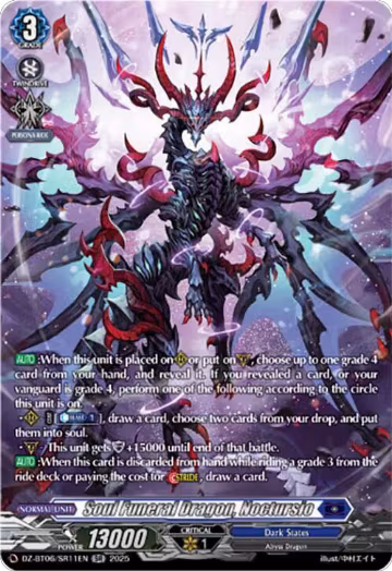 Soul Funeral Dragon, Noctursio (SR) (DZ-BT06/SR11EN), DZ-BT06: Generation Dragenesis — Vanguard card price