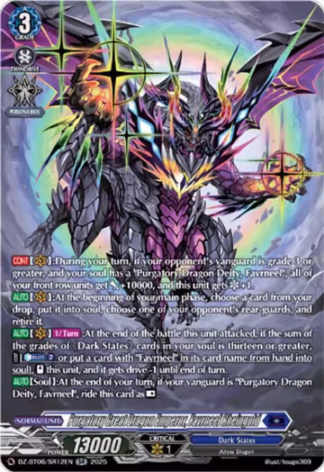 Purgatory Great Dragon Emperor, Favrneel Rheingold (SR) (DZ-BT06/SR12EN), DZ-BT06: Generation Dragenesis — Vanguard card price