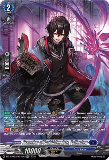 Preacher of Forbidden Arts, Pallordow (SR) (DZ-BT06/SR14EN), DZ-BT06: Generation Dragenesis — Vanguard card price