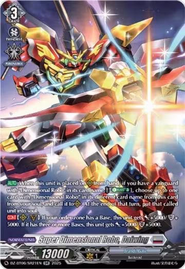 Super Dimensional Robo, Daiwing (SR) (DZ-BT06/SR21EN), DZ-BT06: Generation Dragenesis — Vanguard card price